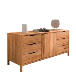 Kernbuche Sideboard mit sechs Schubladen - Lana
