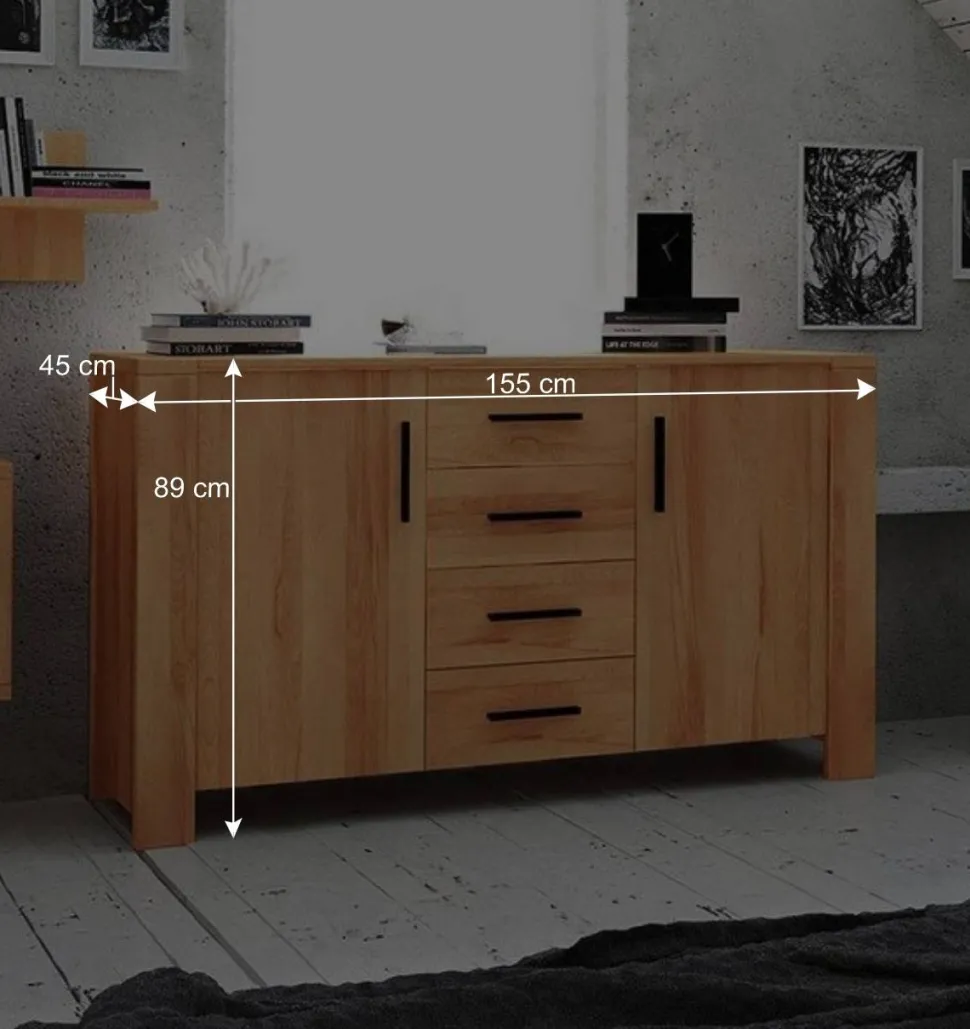Kernbuche Sideboard Mosniak aus massiv geölt