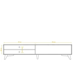 Kernbuche TV Board in Natur geölt - Junola