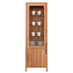 Kernbuche Vitrine in modern-elegantem Look - Lana