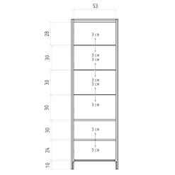 Kernbuche Vitrine in modern-elegantem Look - Lana