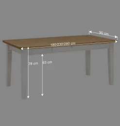 Kiefer Esstisch Sibiuta mit Schubladen