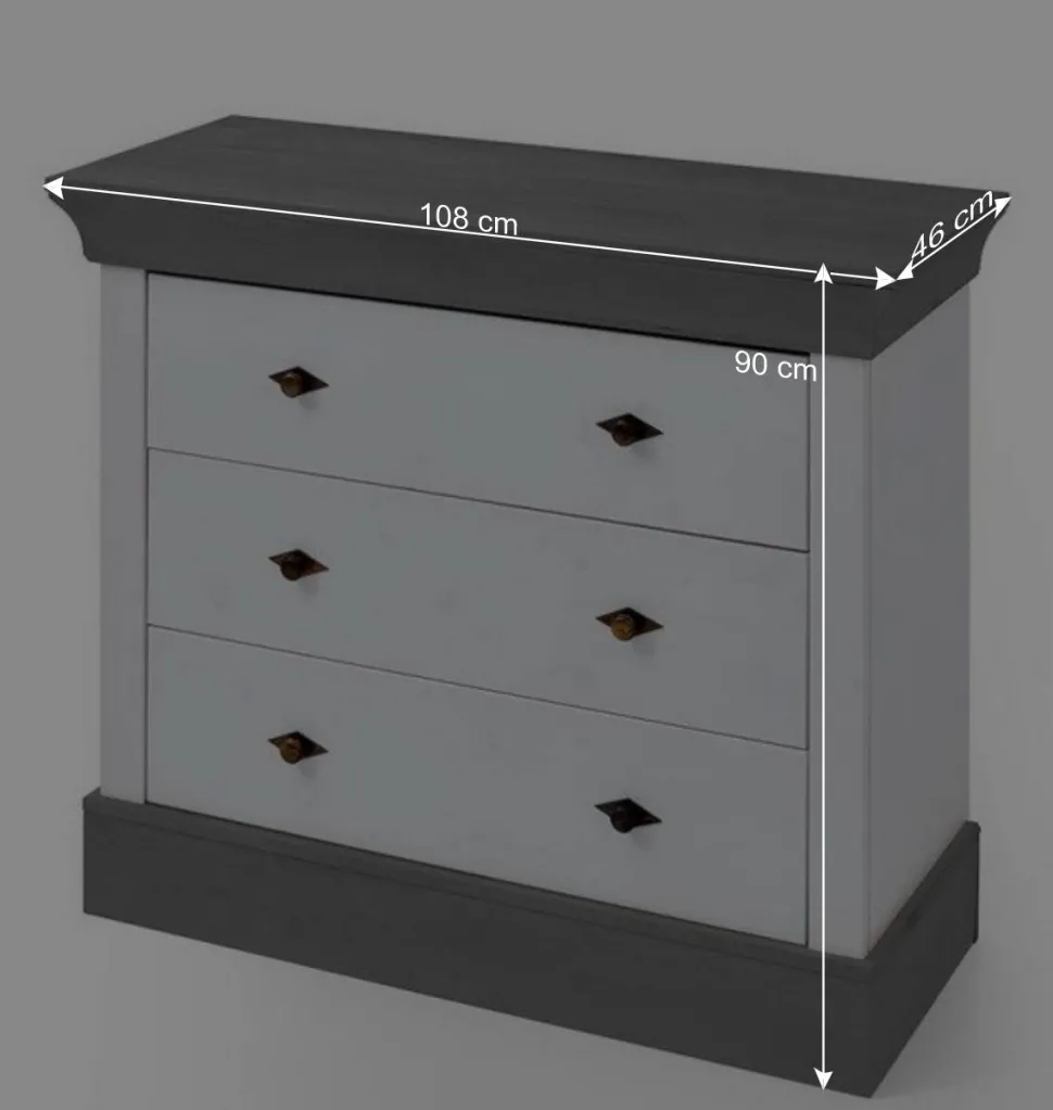 Kiefer Kinder Kommode auch mit Wickelaufsatz - Mirandesca