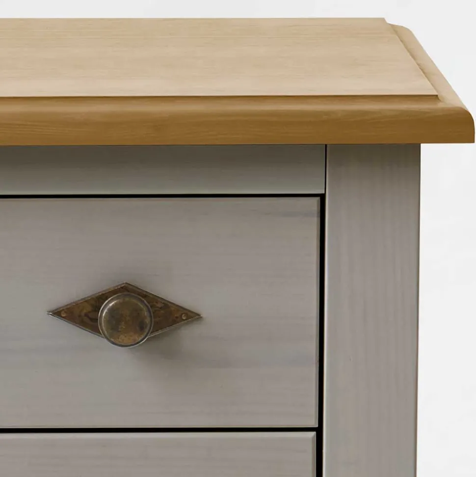 Kiefer Kommode Cempino in Grau