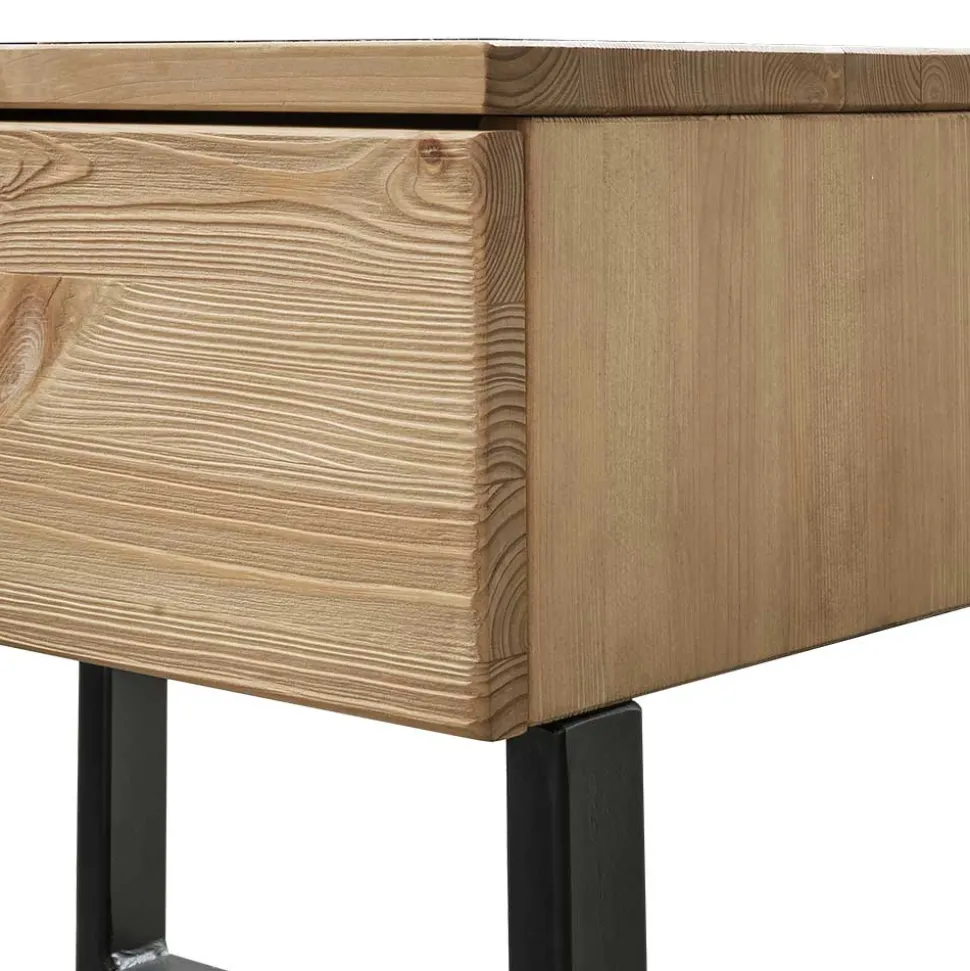 Kiefernholz Balkenbett mit LED Licht - Antina