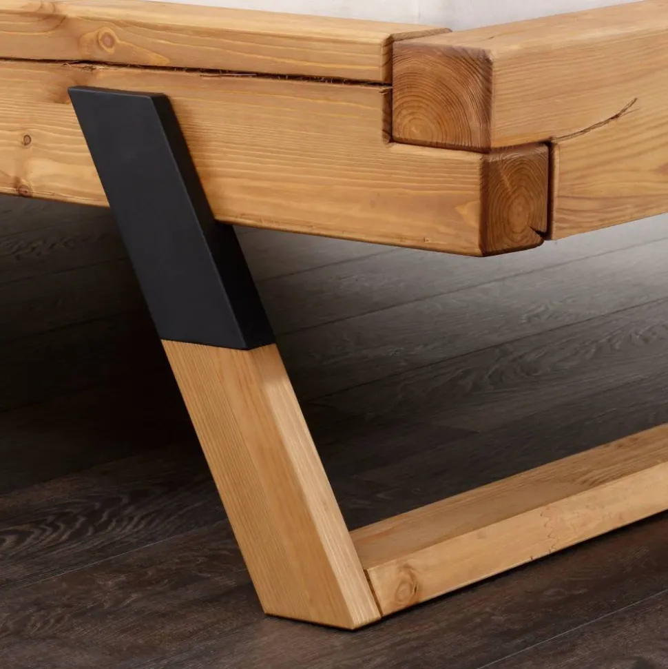 Kiefernholz Bett auf Kufen - Kalastania