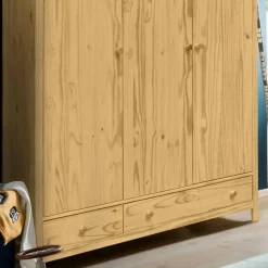 Kiefernholz Kleiderschrank massiv - Nastonia