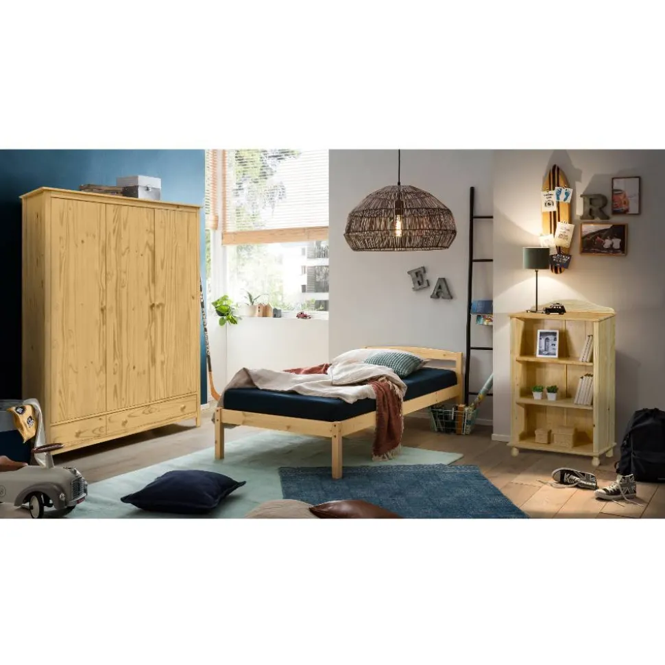 Kiefernholz Kleiderschrank massiv - Nastonia