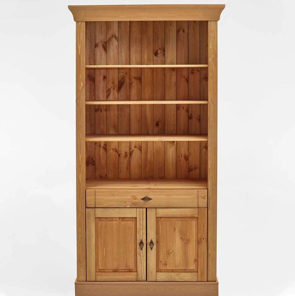 Kiefernholz Landhaus Regal 108x203x45 cm - Piatra