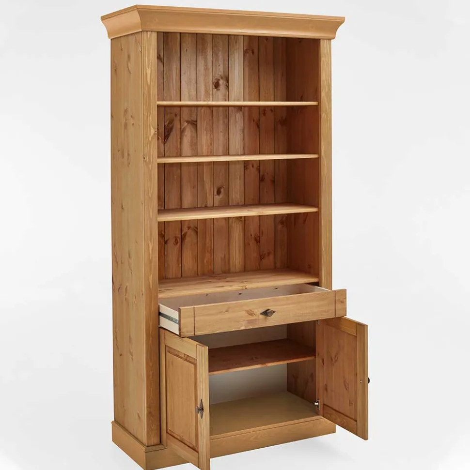 Kiefernholz Landhaus Regal 108x203x45 cm - Piatra