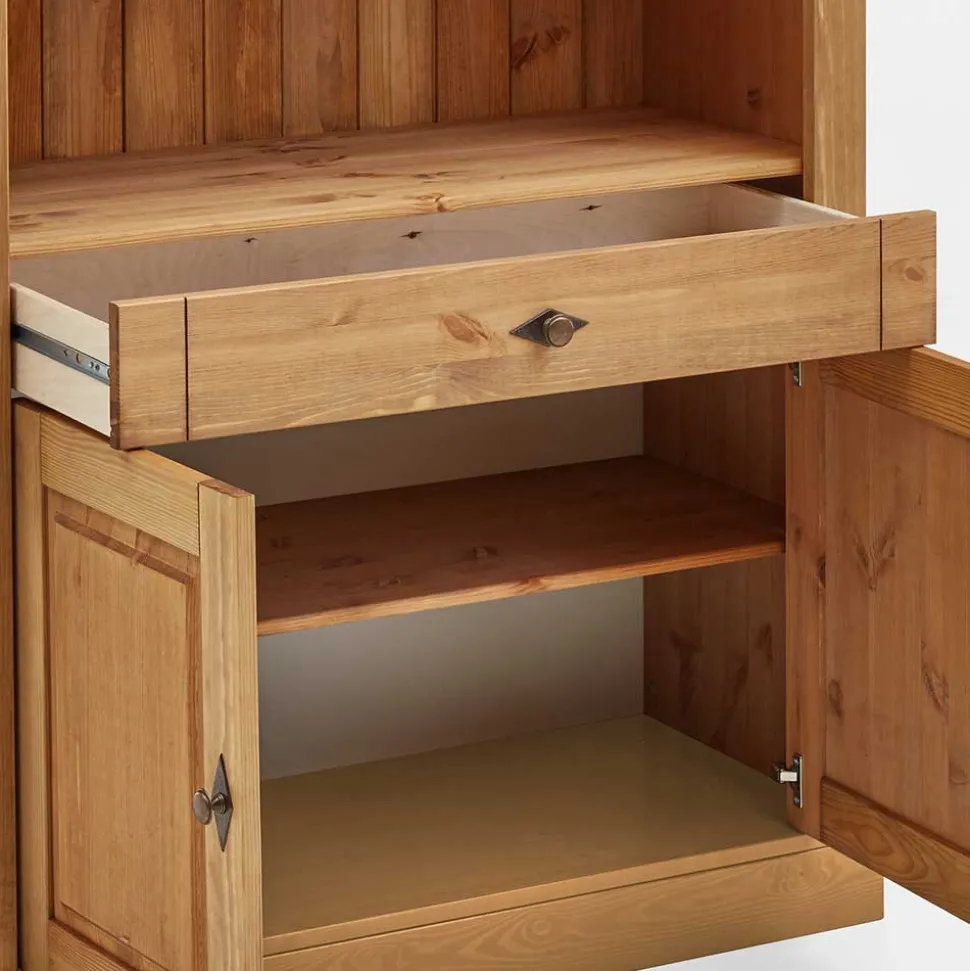 Kiefernholz Landhaus Regal 108x203x45 cm - Piatra