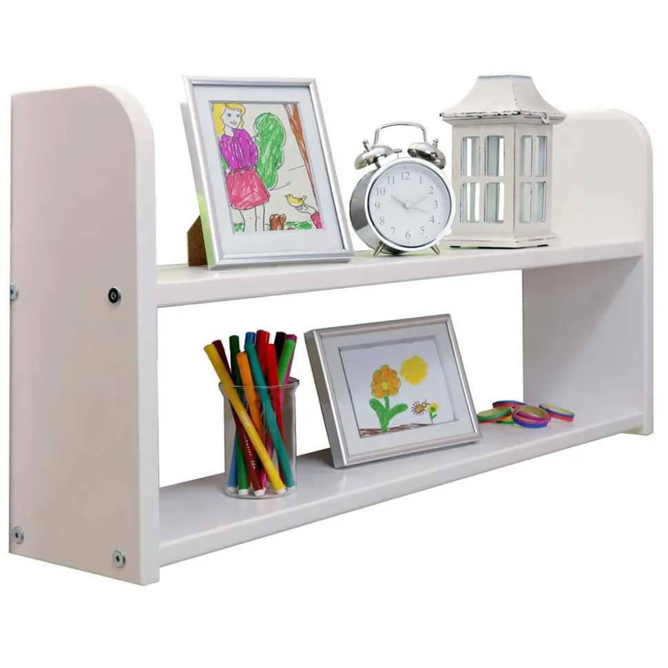 Kiefernholz Piraten Stockbett in Weiß lackiert - Davadus