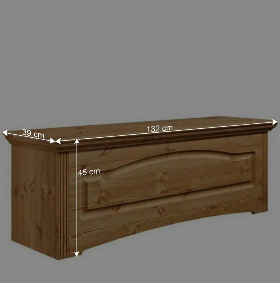 Kiefernholz Wäschetruhe im Landhausstil - Vocoja