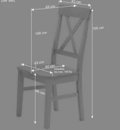 Kieferstuhl Satumare in Weiß (2er Set)
