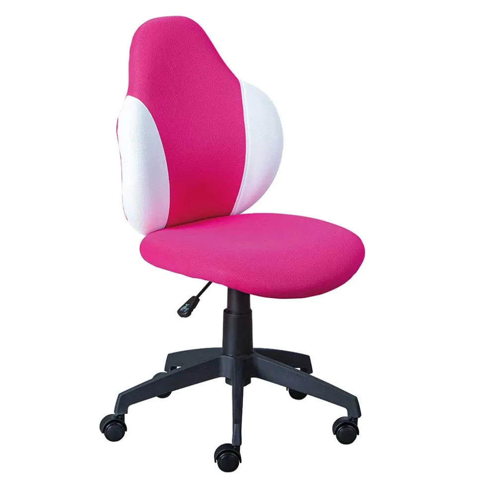 Kinder Drehstuhl in Pink & Weiß mit Schwarz - Dario