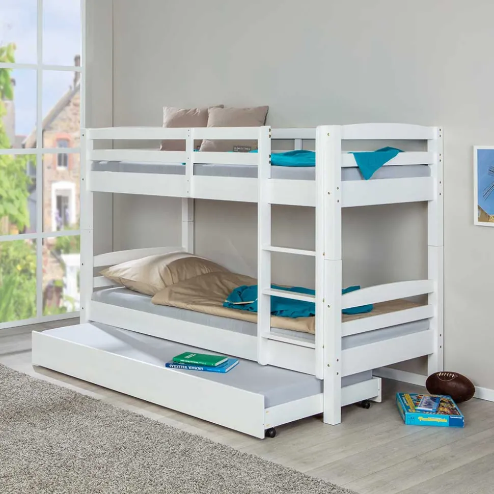 Kinder Etagenbett mit Ausziehbett optional - Samanca
