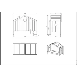 Kinder Hausbett in Weiß - Grandory
