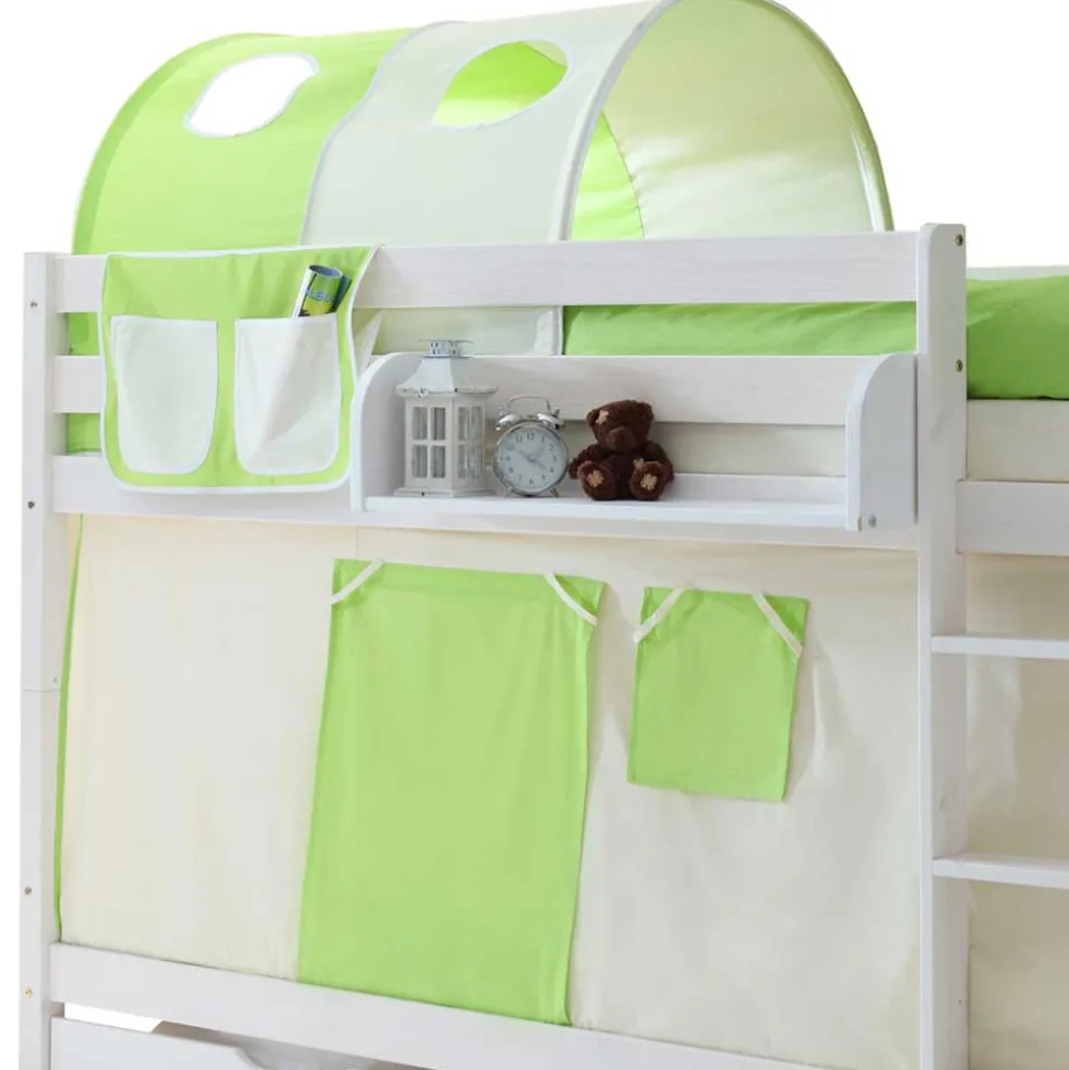 Kinder Holz Etagenbett in Weiß - Denys