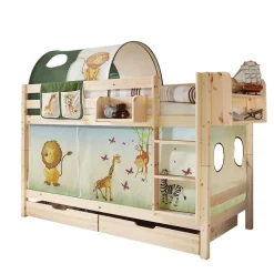 Kinder Kiefernholz-Stockbett in Natur - Nioara