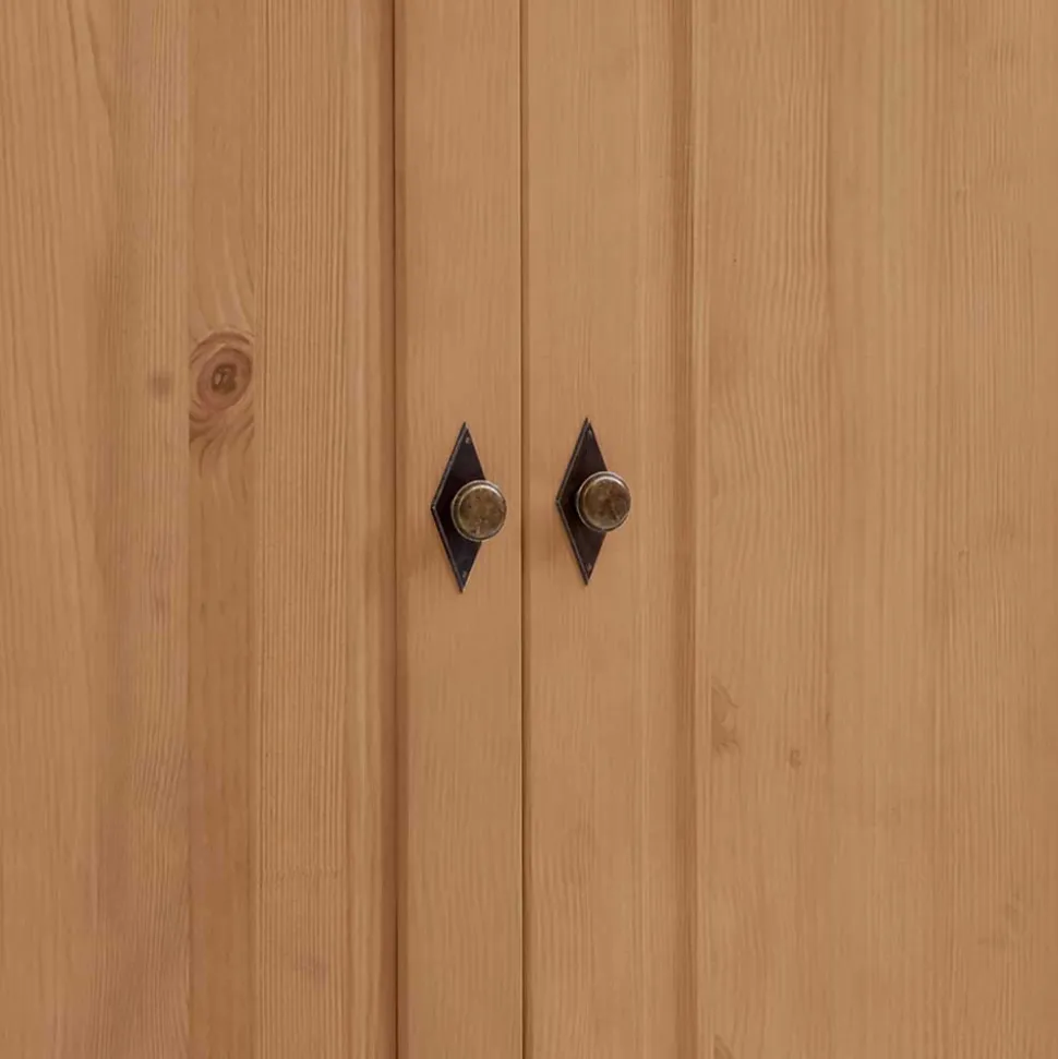 Kinder Kleiderschrank in Kiefer Laugefarben - Piatra