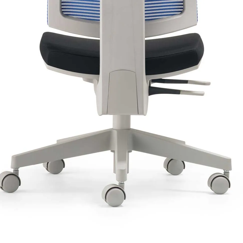 Kinder Schreibtischstuhl Lugania in Schwarz Blau