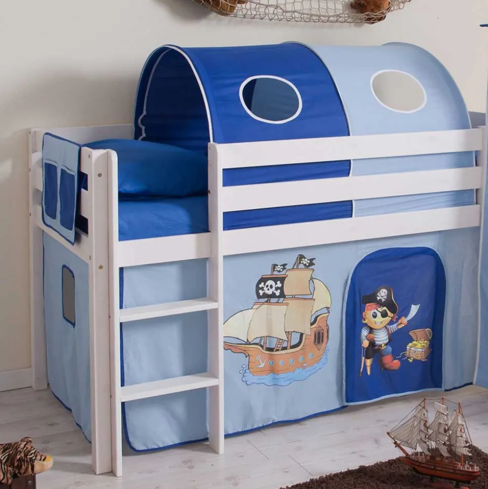 Kinder Spielbett Curigo mit Rutsche und Turm