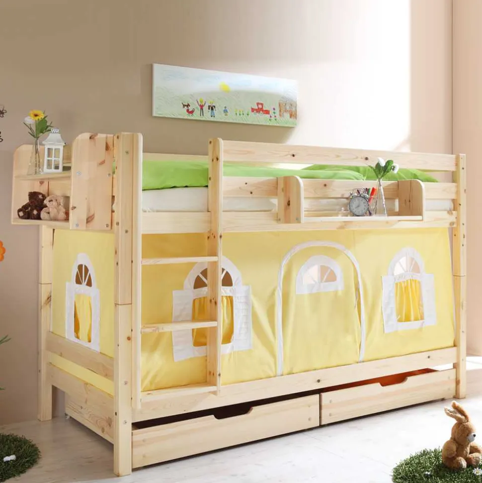 Kinderetagenbett Nikosai in Gelb