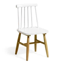 Kinderstühle in Weiß und Natur - Metony (2er Set)