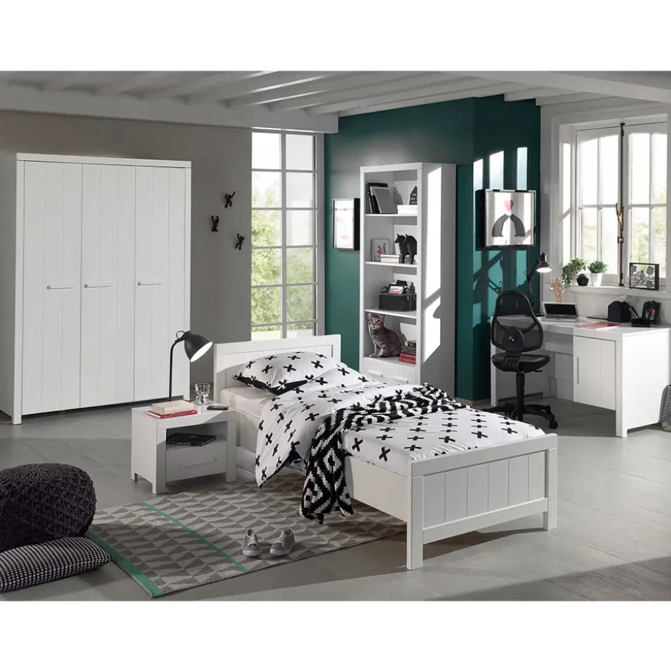 Kinderzimmer Kompletteinrichtung in Weiß - Ellen (fünfteilig)