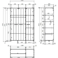 Kinderzimmer Kompletteinrichtung in Weiß - Ellen (fünfteilig)