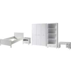 Kinderzimmer Kompletteinrichtung in Weiß - Ellen (fünfteilig)