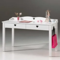 Kinderzimmer Schreibtisch Grandory in Weiß lackiert