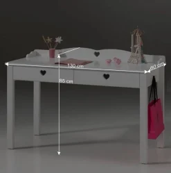 Kinderzimmer Schreibtisch Grandory in Weiß lackiert