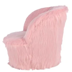 Kinderzimmer Sessel in Rosa Kunstfellbezug - Leonid