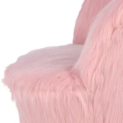 Kinderzimmer Sessel in Rosa Kunstfellbezug - Leonid