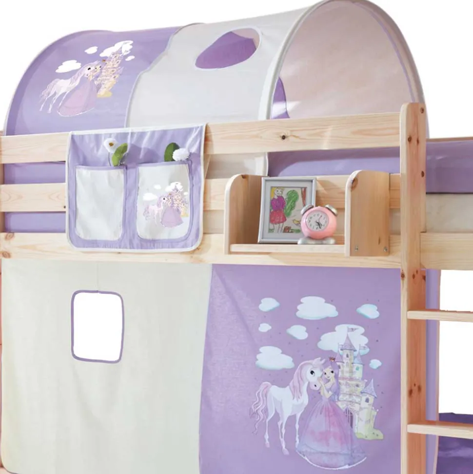 Kinderzimmer Stockbett in Naturfarben - Cartar