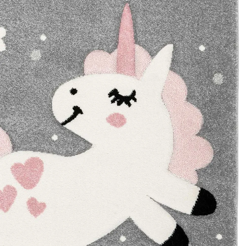 Kinderzimmer Teppich mit Einhorn - Ovestica