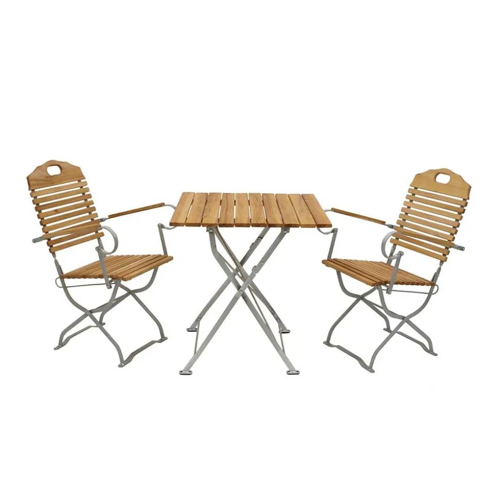 Klappbare Biergartenmöbel für 2 Personen - Maylin (dreiteilig)