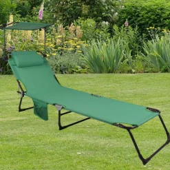 Klappbare Gartenliege mit Dach - Bobila