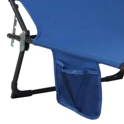 Klappbare Outdoor Liege in Blau und Schwarz - Betty