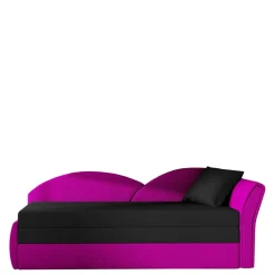 Klappbare Recamiere in Magenta und Schwarz - Karneola