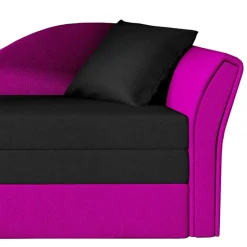 Klappbare Recamiere in Magenta und Schwarz - Karneola