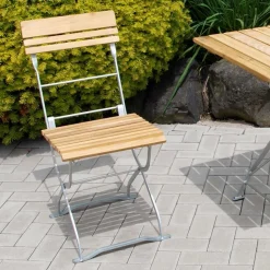 Klappbare Tischgruppe aus Holz - Coralla (dreiteilig)