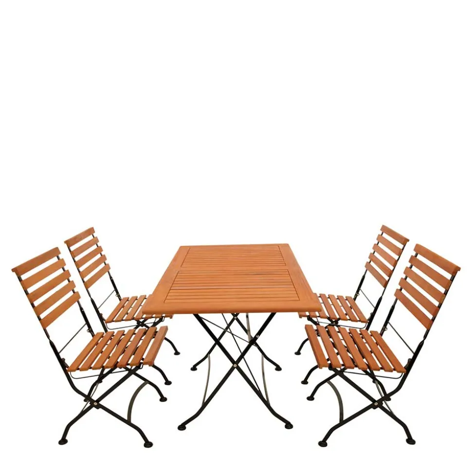 Klappbare Tischgruppe Outdoor - Pecorino (fünfteilig)