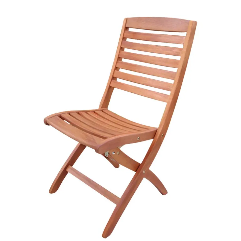 Klappbarer Gartenstuhl Nathalie aus Holz massiv (2er Set)