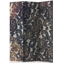Klappbarer Paravent mit Druckmotiv Spitze - Amby