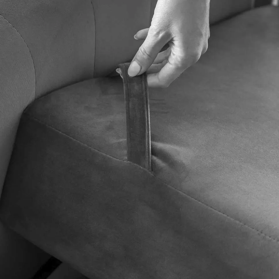 Klappcouch in Hellgrau Chenille - Jakery