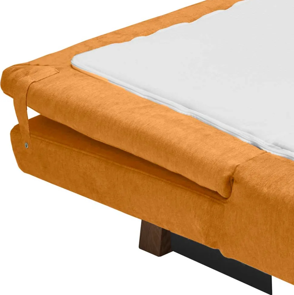 Klappcouch in Ocker mit Eiche - Lyra
