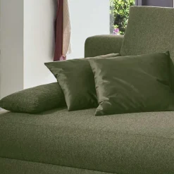 Klappcouch in Oliv Grün mit Federkern - Alcarizora