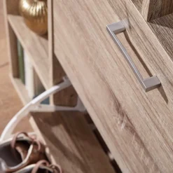 2-Klappen Schuhschrank mit drei offenen Regalfächern - Ilona